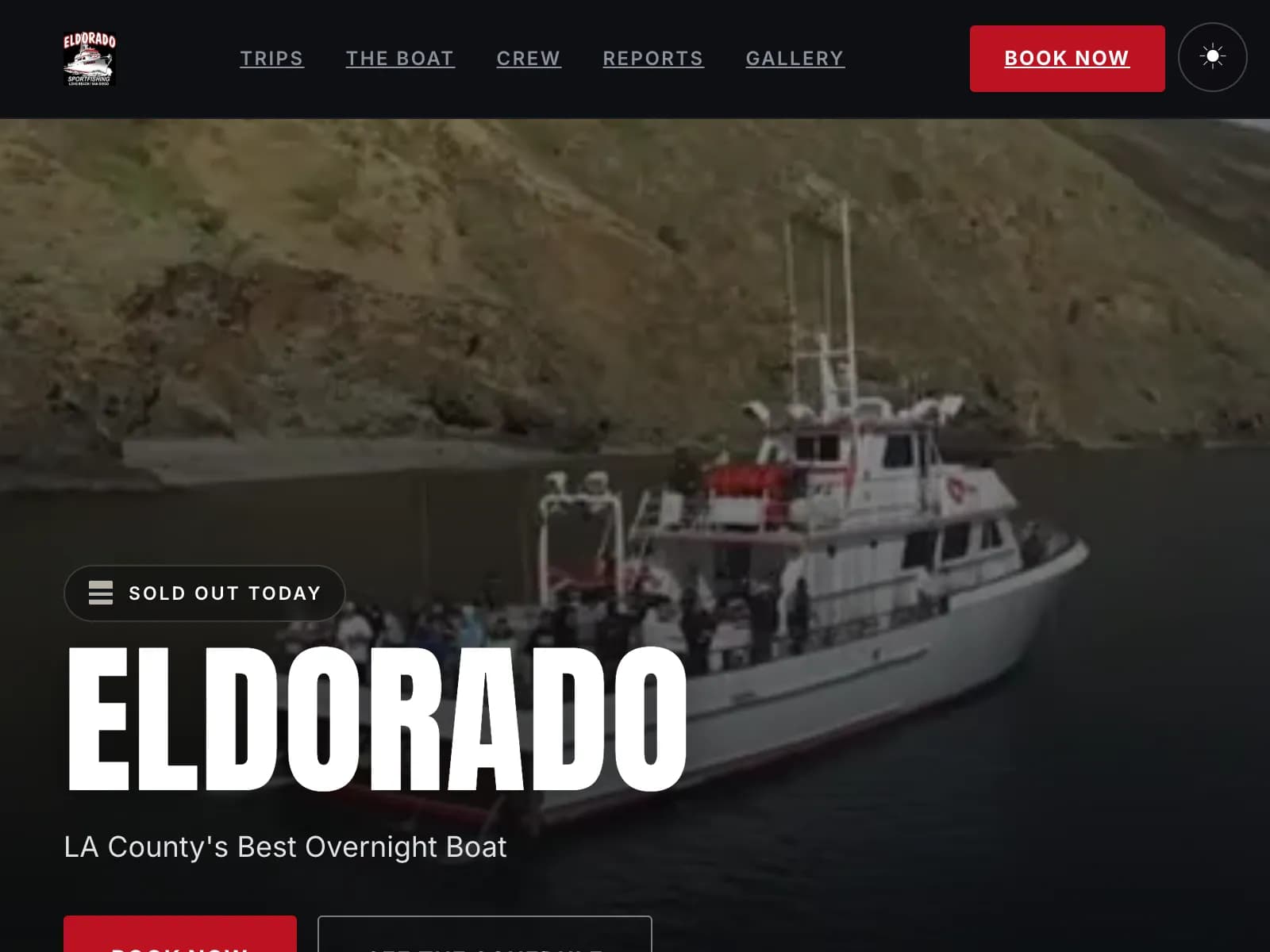 The Eldorado partner website with its own booking link