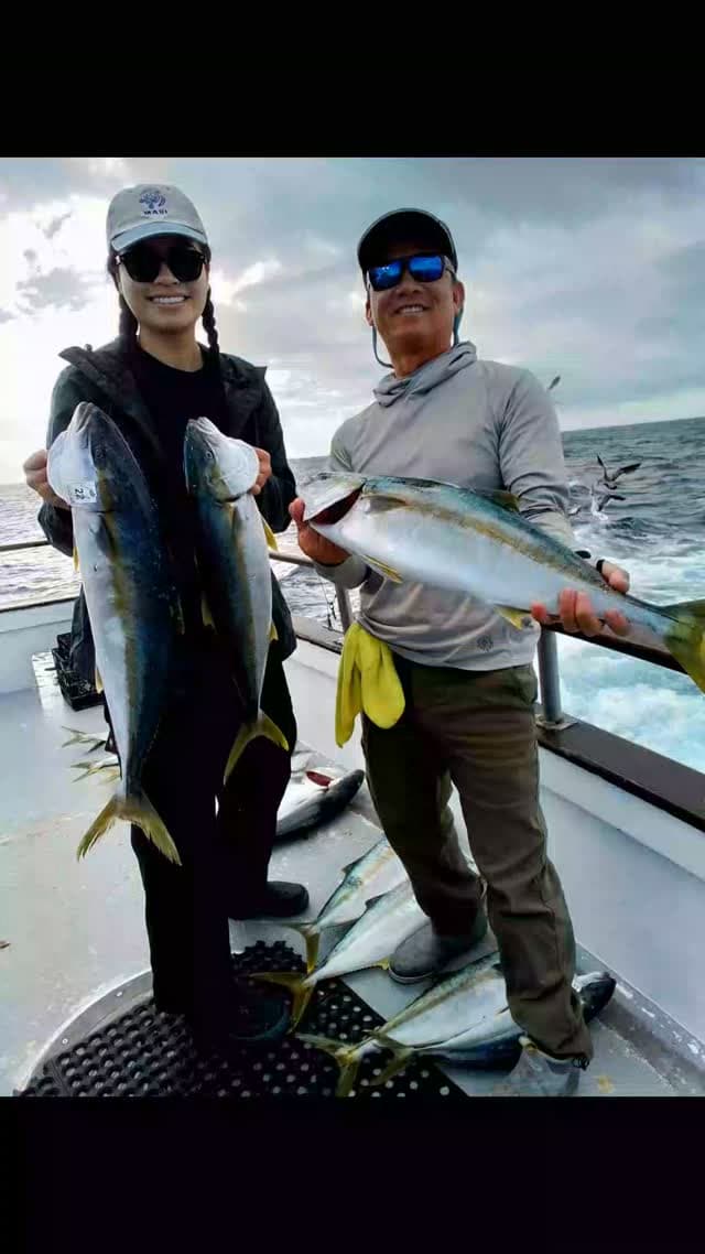 Yellowtail bite on display aboard the Eldorado