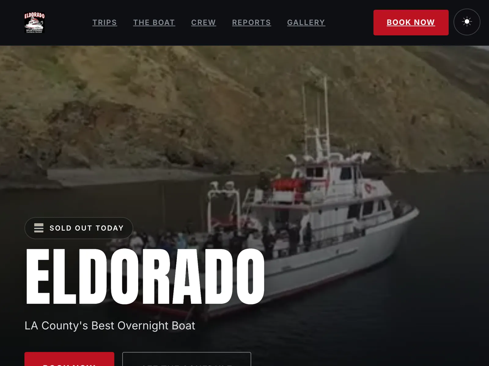 The Eldorado partner website with its own booking link